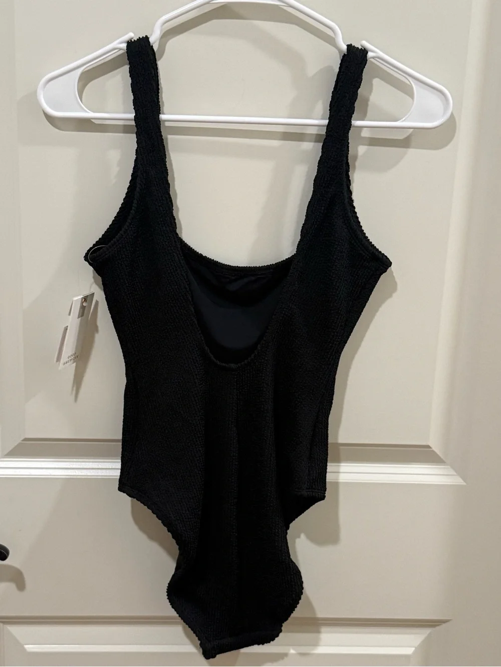 Good American Always Fits Tank One-Piece Swimsuit Black Size Small/Medium NWT